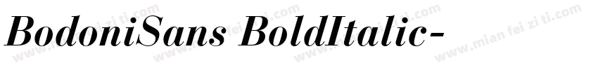 BodoniSans BoldItalic字体转换